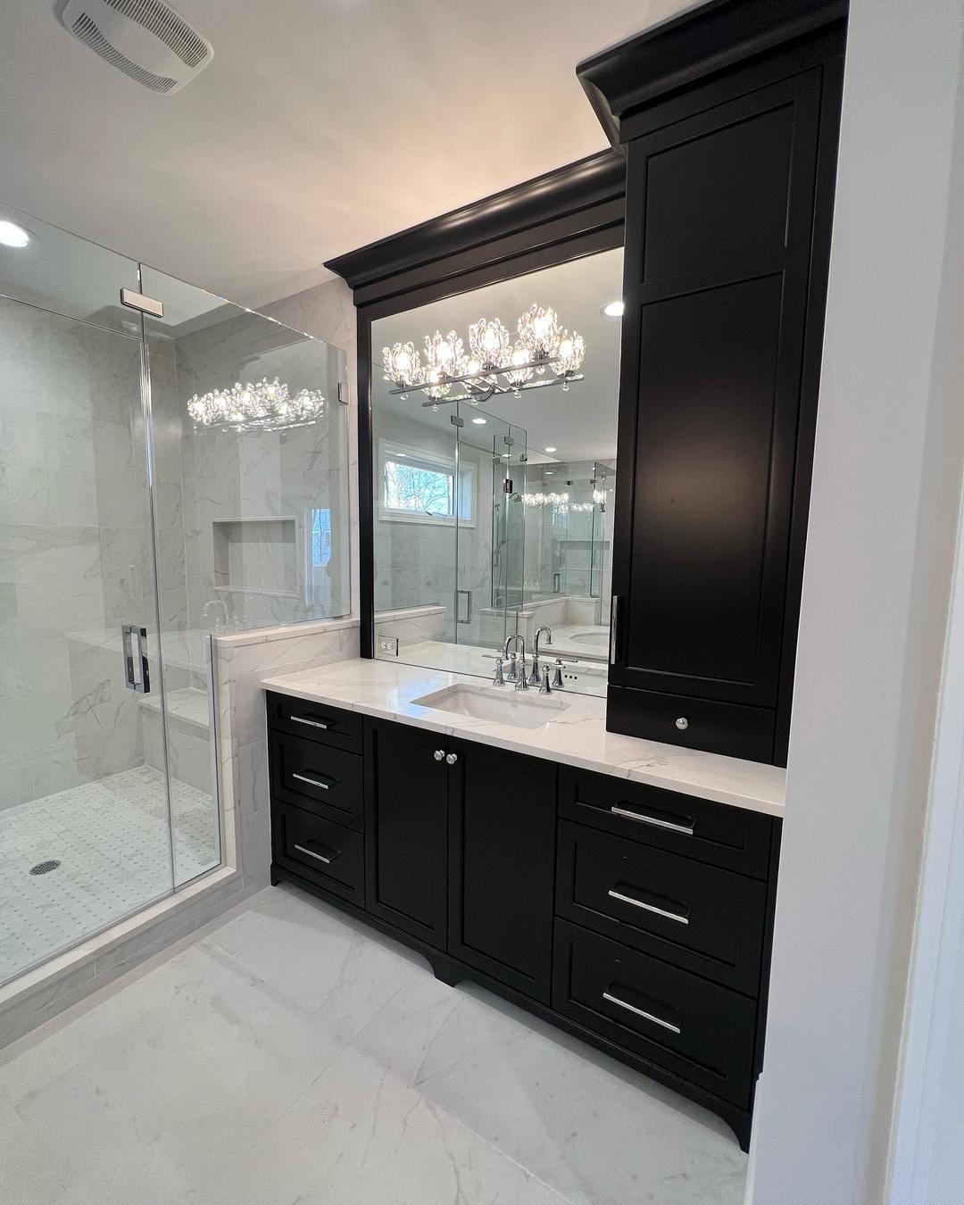 Completed shower and sink in Upper Makefield, PA